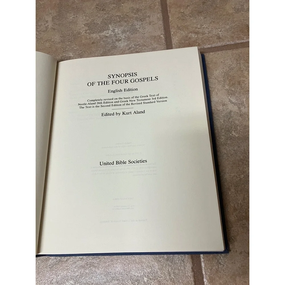 Synopsis of the Four Gospels English Edition Kurt Aland RSV 1985 Hardcover Bible